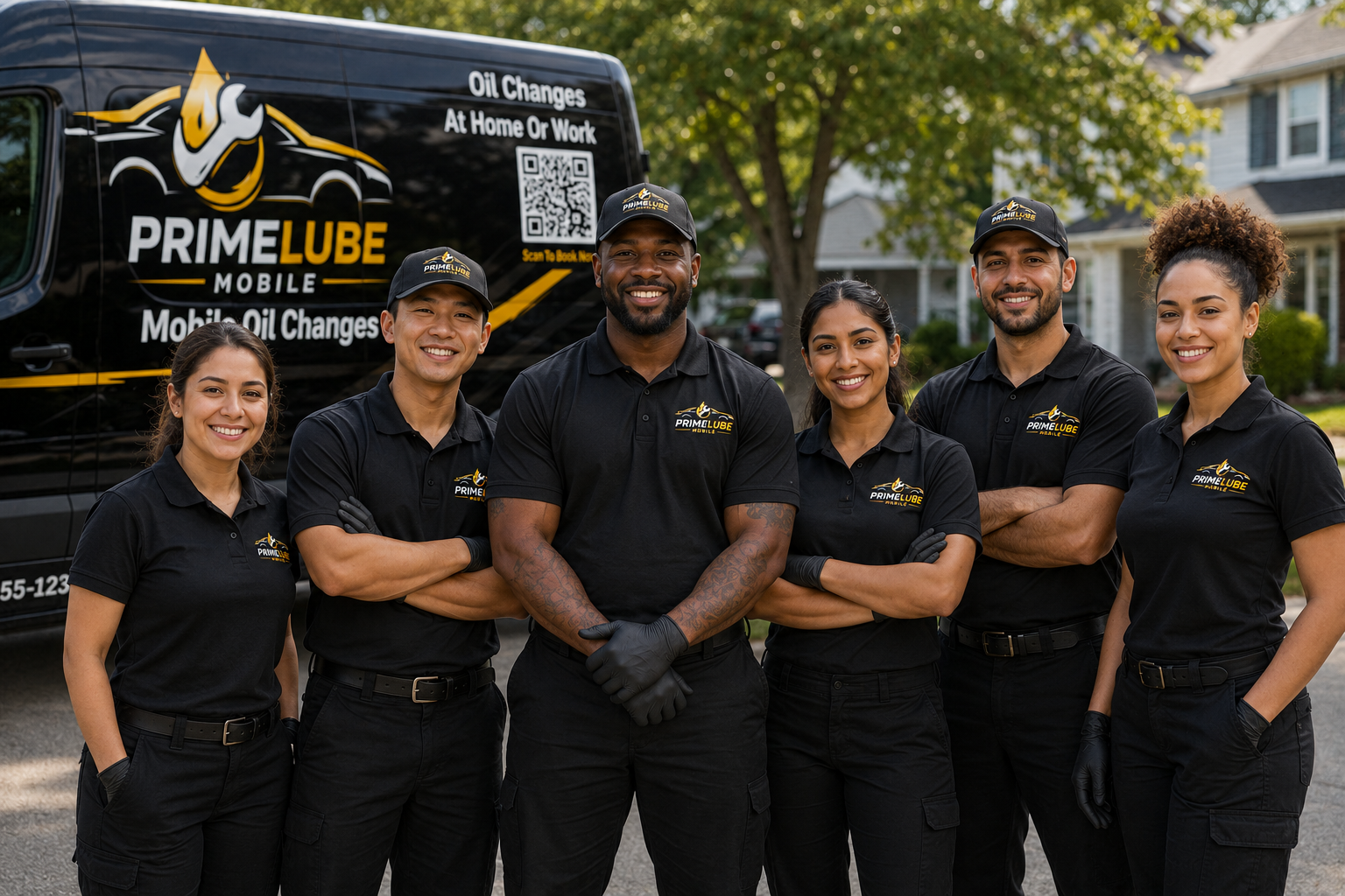 PrimeLube Mobile team in uniform